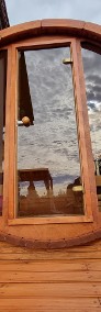 Sauna ogrodowa tarasowa 160 cm ze szklanym frontem  NIEBO z termodrewna-3