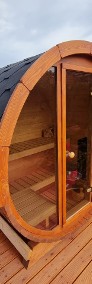 Sauna ogrodowa tarasowa 160 cm ze szklanym frontem  NIEBO z termodrewna-4