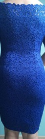 Piękna szafirowa koronkowa sukienka Orsay-3