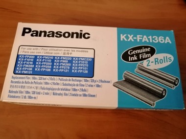 Sprzedam oryginalną folię do faksów Panasonic KX-FA136A – 2 rolki.-1