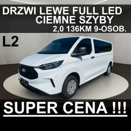 Ford Transit Custom Drzwi Lewe Full Led Ciemne Szyby L2 136KM Od ręki !! Kamera SuperCe