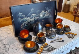 Oryginalny zestaw herbaciano kawowy,Korea Północna lata 60-70 ,unikat.