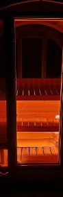 Sauna ogrodowa tarasowa 160 cm + szklane drzwi SŁOŃCE ze świerku skandynawskiego-3