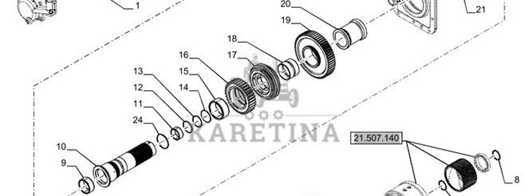 New Holland T6070 Wałek 87702002-1