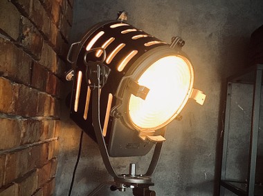 Lampa duża loft reflektor filmowy lata 60-1