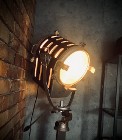 Lampa duża loft reflektor filmowy lata 60