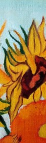Obraz Olejny: Słoneczniki - Van Gogh - Nie Fotokopia HANDMADE Nowy-3