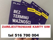 Karty SIM zarejstrowane działająće startery polskie sprawne startowki Włocławek