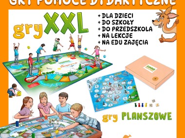 pomoce dydaktyczne gry planszowe XXL do nauki i zabawy dla dzieci KangurGra.pl-1