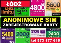 Łódź zarejestrowane karty telefonieczne SIM startowki do telefonu karty SIM 