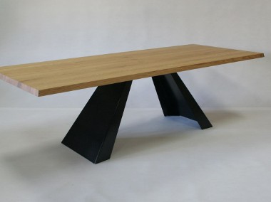 stół Victorio - dębowy blat, lite drewno-1