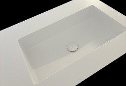 Umywalka łazienkowa zintegrowana z blatem kompozyt