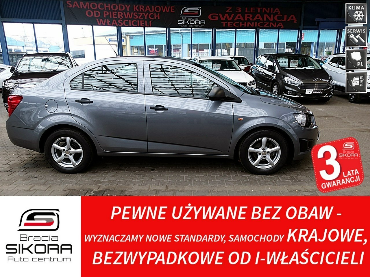 Chevrolet Aveo II (T300) Sedan KRAJOWY Gwarancja Bezwypadkowy 1.2 16V Benzyna KLIMA+Tempomat