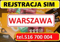 Zarejestrowane startery SIM warszawa polskie karty prepaid działaja ANONIM Wawa