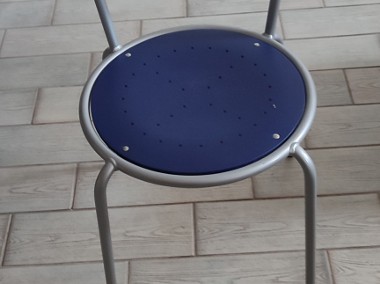 Krzesło okrągłe, kolory niebieski i szary-1