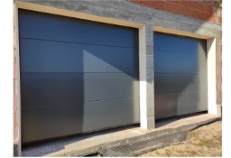 Nowa brama garażowa segmentowa 3000x2500 antracyt Czyste powietrze 