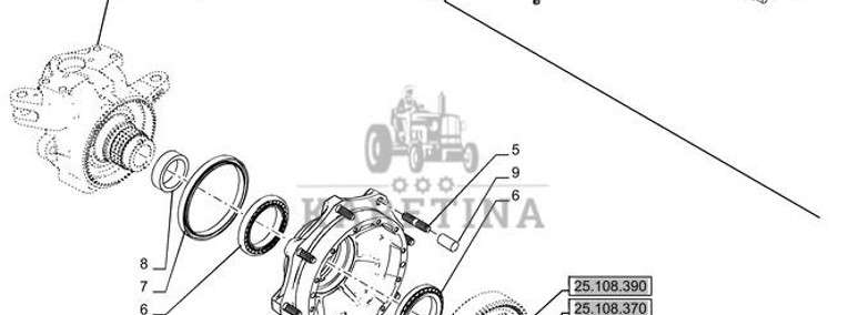 New Holland T6070 Piasta 47924204-1