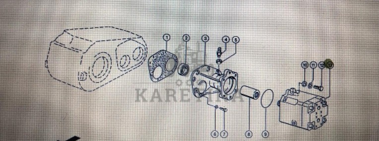 Silnik hydrauliczny Claas Mega 370-340 Nr 13 na rys katalogowym Nr katalogowy 000 669 119 0-1