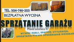 Sprzątanie piwnicy, cennik, usługi.  Wrocław, wywożenie mebli, gratów, śmieci.