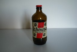 Butelka po włoskim piwie Ichnusa z kapslem 