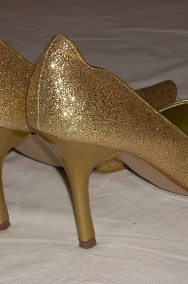 X-PRESS złote buty szpilki wizytowe j nowe 36 36,5-2