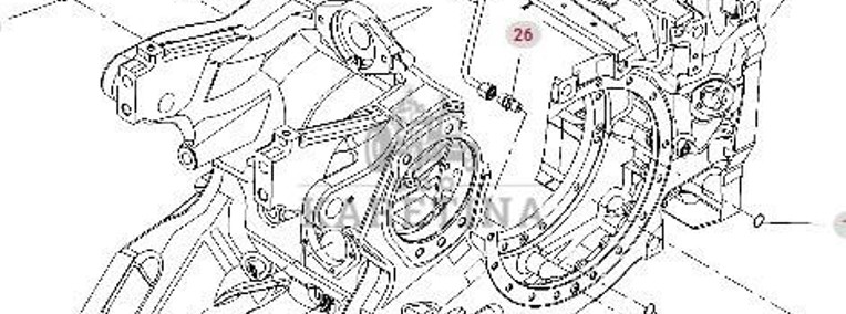 Fendt Vario 1038 1042 1046 1050 GEN 3 Obudowa Środkowa Centralna Przedniej Osi F530300210260-1