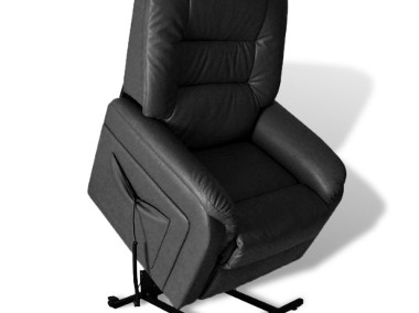 vidaXL Rozkładany fotel telewizyjny, czarny, sztuczna skóra240872-1