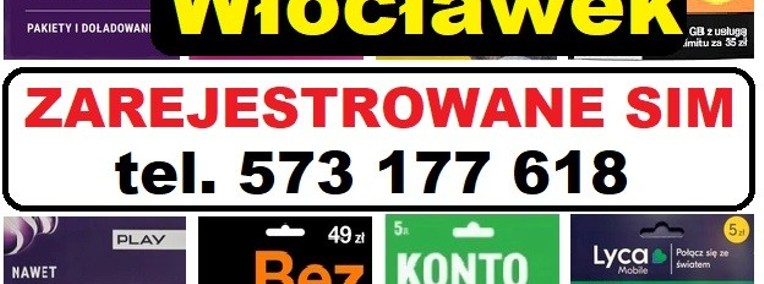 Polskie ZAREJESTROWANE KARTY SIM Włocławek + czeskie karty SIM startowki prepaid-1