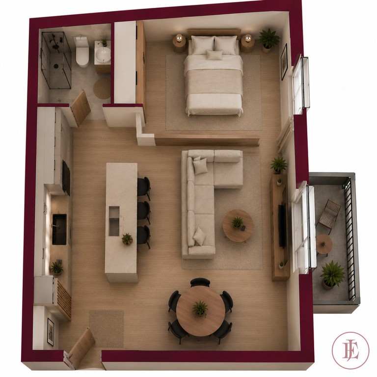 38,91 m² - jasne, przestronne mieszkanie z balkonem - Więcej