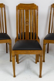 Secesja krzesła 4 + 2 fotele secesyjne repliki dębowe nowe-2