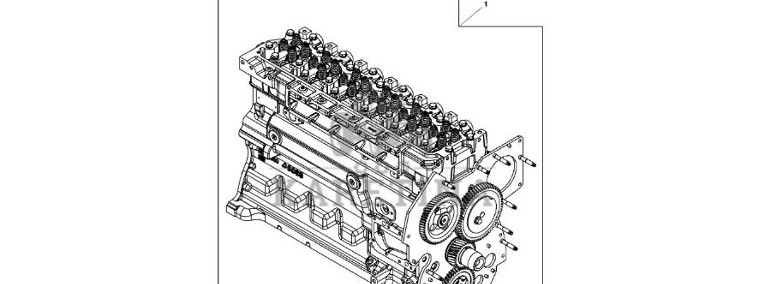 John Deere 9470RX - Zespół bloku komplet. reg. SE502569 (Silnik)-1