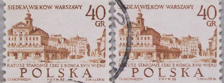Znaczki polskie rok 1965 Fi 1451 odcienie - 2 znaczki-1