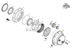 Fendt 414 Vario - oś przednia most - obudowa przekładni planetarnej F712301020250