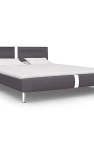 vidaXL Rama łóżka LED, szara, sztuczna skóra, 180x200 cm 280860-2