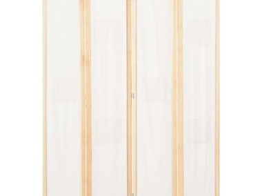 vidaXL Parawan 4-panelowy, kremowy, 160x170x4 cm, tkaninaSKU:248173*-1