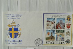 Papież Jan Paweł II Seszele FDC Ks Chrostowski 91 ark 33