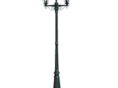 vidaXL Stojąca lampa ogrodowa 2-ramienna, 215 cm, ciemnozielona/czarna 40247-1