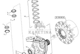 New Holland T6090 T6070 Zespół przegubu 84345686