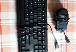Mysz Dell przewodowa + membranowa klawiatura komputerowa Titanum, oba na USB