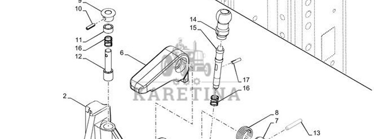 New Holland T6090 T6070 Sworzeń zaczepu 47689917-1