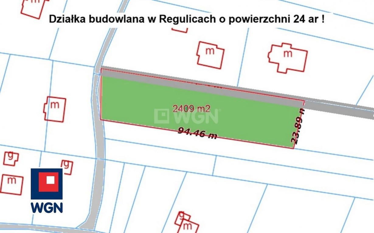 Działka na sprzedaż, 2409 m², Alwernia Regulice – pohled 2