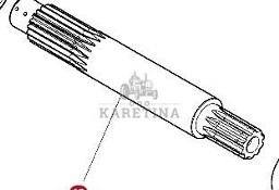 Massey Ferguson 5410 Wał Pośredni Biegów Pełzających Skrzyni Biegów CZĘŚCI 4303655M3 4303655M4