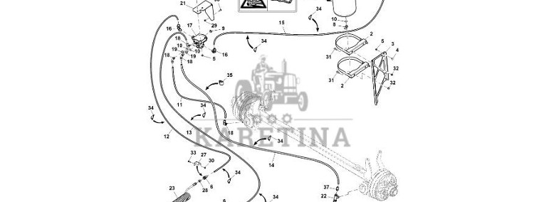 John Deere 960 - Zbiornik DC54370 (Hamulce)-1