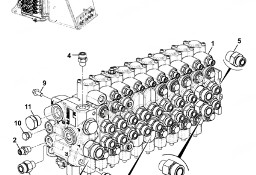 Rexroth 334/V6001 (R908407310) Rozdzielacz hydrauliczny do koparki JCB 65-R1