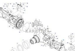 Fendt 828 S4 Vario - most przedni - oś przednia lewa 755/137 F835300020180