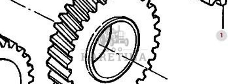 Massey Ferguson 3690 Wałek Zębaty Zębatka Skrzyni Dynashift 32 zęby CZĘŚCI 3616020M2-1