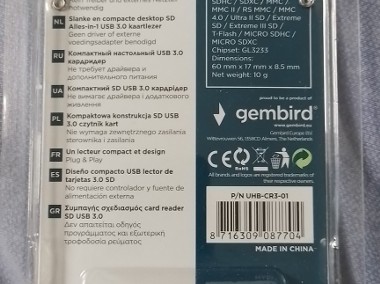 Czytnik kart pamięci Gembird UHB-CR3-01-2