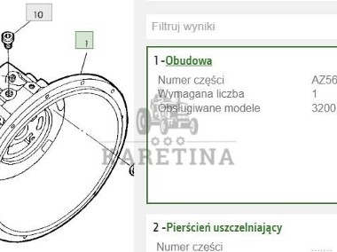 John Deere 4045 3200 3400 Obudowa Przekładni Hydrokinetycznej AZ56730-1