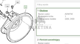John Deere 4045 3200 3400 Obudowa Przekładni Hydrokinetycznej AZ56730
