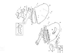 John Deere 960 - Ścianka boczna DC212407 (Rama, pokrywy, różne)